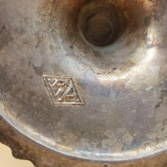 Benedict Proctor Accents Antique Silverplate Ep Lead Candle Holders